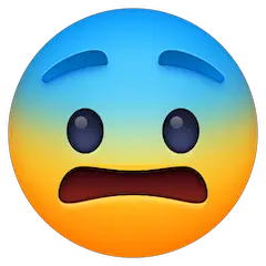 Ängstliches Gesicht Emoji Facebook