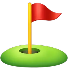 Buraco de golfe com bandeirola Emoji Facebook
