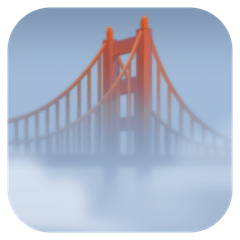 Puente bajo la niebla Emoji Facebook
