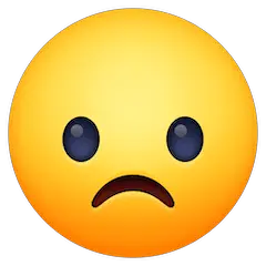 Frowning Face Emoji on Facebook