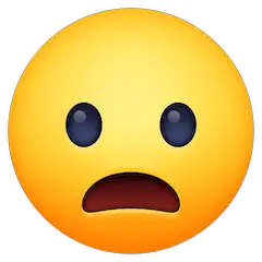 Gesicht mit gerunzelter Stirn und geöffnetem Mund Emoji Facebook