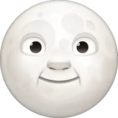 Full Moon Face Emoji on Facebook