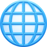 globe-with-meridians Emoji facebook