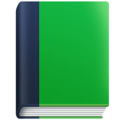 📗 Libro de texto verde Emoji en Facebook