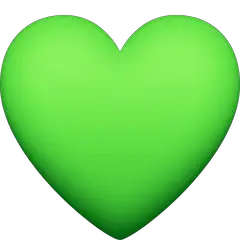 Зеленое сердце Эмодзи на Facebook