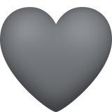 grey-heart Emoji facebook