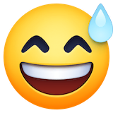 grinning-face-with-sweat Emoji facebook