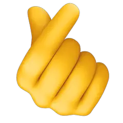 🫰 Hand With Index Finger And Thumb Crossed Emoji on Facebook