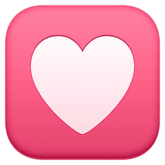 Pulsante a forma di cuore Emoji Facebook