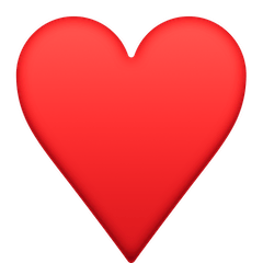 Corazón de baraja de cartas Emoji Facebook