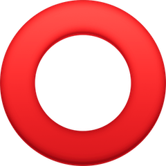 ⭕ Hollow Red Circle Emoji on Facebook