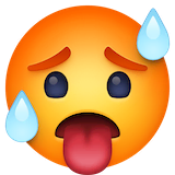 hot-face Emoji facebook
