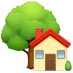 🏡 House With Garden Emoji on Facebook