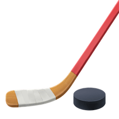 🏒 Eishockeyschläger und Puck Emoji auf Facebook