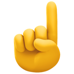 Nach oben ausgestreckter Zeigefinger Emoji Facebook