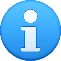 Simbolo delle informazioni Emoji Facebook