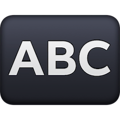 Símbolo de entrada con letras mayúsculas on Facebook