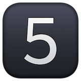 keycap-5 Emoji facebook