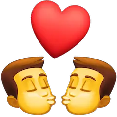 Dos hombres dándose un beso Emoji Facebook