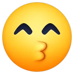 Faccina che manda un bacio e strizza gli occhi Emoji Facebook