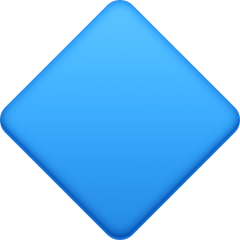 Große blaue Raute Emoji Facebook