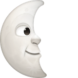 last-quarter-moon-face Emoji facebook