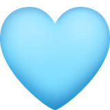 light-blue-heart Emoji facebook