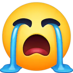 Cara llorando a mares Emoji Facebook