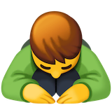 man-bowing Emoji facebook