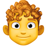 man-curly-haired Emoji facebook