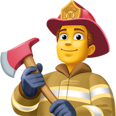 Man Firefighter Emoji on Facebook