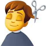 man-getting-haircut Emoji facebook