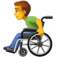 Мужчина в ручном кресле-коляске Эмодзи на Facebook