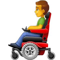 👨‍🦼 Homme dans un fauteuil roulant électrique Émoji sur Facebook