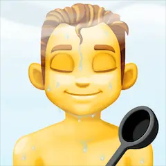 Ein Mann in der Sauna Emoji Facebook