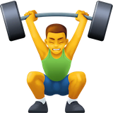 man-lifting-weights Emoji facebook
