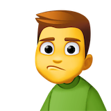 man-pouting Emoji facebook