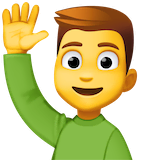 man-raising-hand Emoji facebook