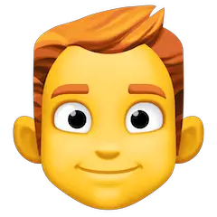 👨‍🦰 Uomo con capelli rossi Emoji su Facebook