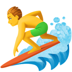 Man Surfing Emoji on Facebook