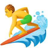 man-surfing Emoji facebook