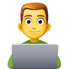 👨‍💻 Uomo con computer Emoji su Facebook