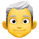man-white-haired Emoji facebook