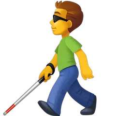 👨‍🦯 Mann mit Blindenstock Emoji auf Facebook