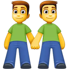 Deux hommes se tenant la main Émoji Facebook