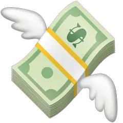 Money With Wings Emoji on Facebook