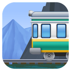 🚞 Mountain Railway Emoji on Facebook