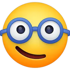 Lächelndes Gesicht mit Brille Emoji Facebook