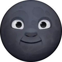 Luna nuova con volto Emoji Facebook