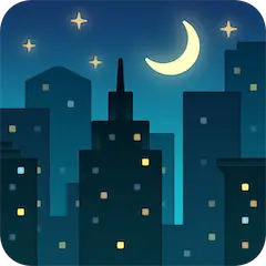 Night With Stars Emoji on Facebook